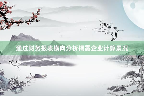 通过财务报表横向分析揭露企业计算景况