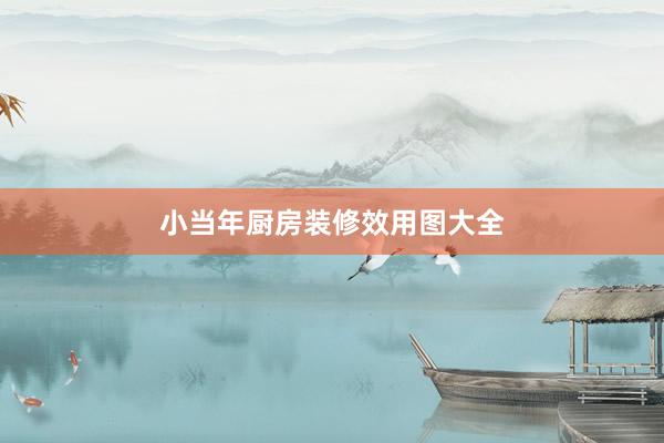 小当年厨房装修效用图大全
