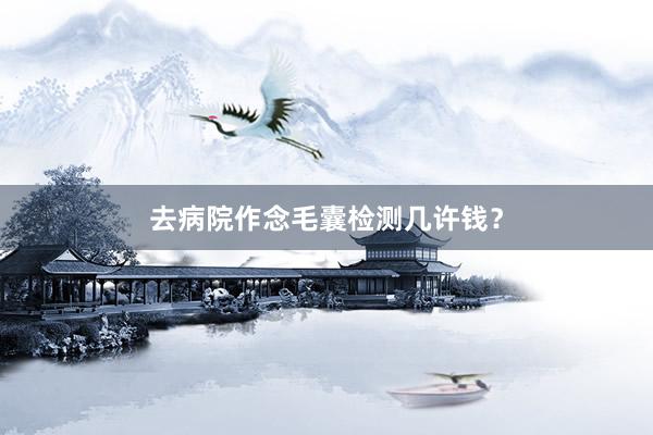 去病院作念毛囊检测几许钱？